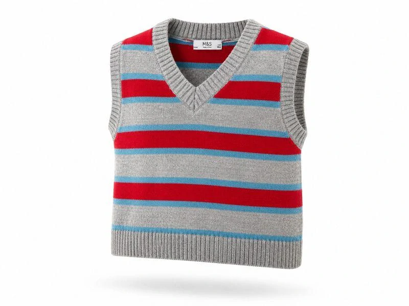 Pletená pruhovaná vesta, vel. 140 – M&S