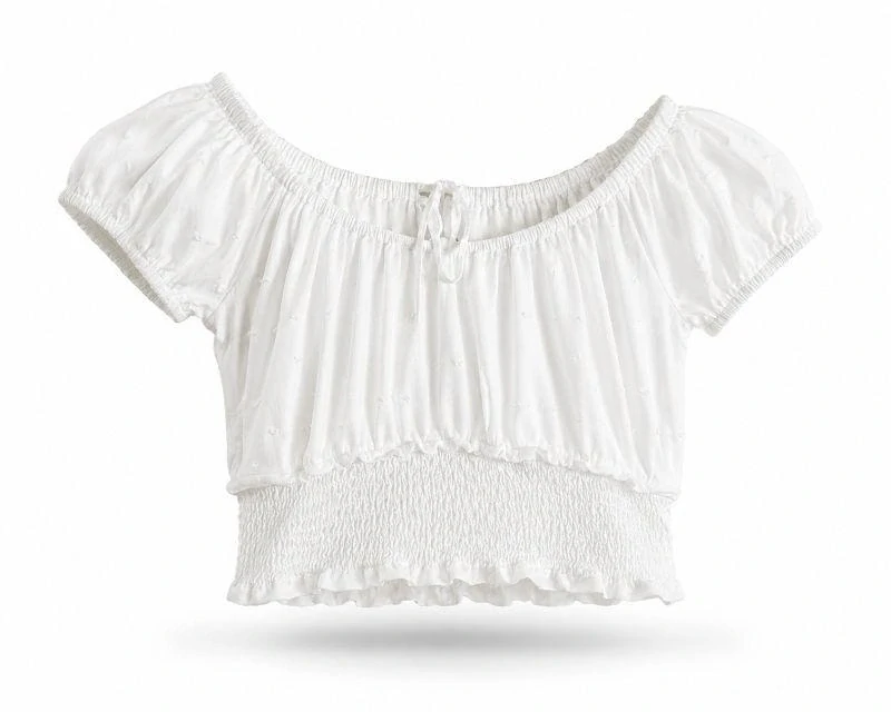 Dívčí cropp halenka – bílá, vel. 167 - New Look