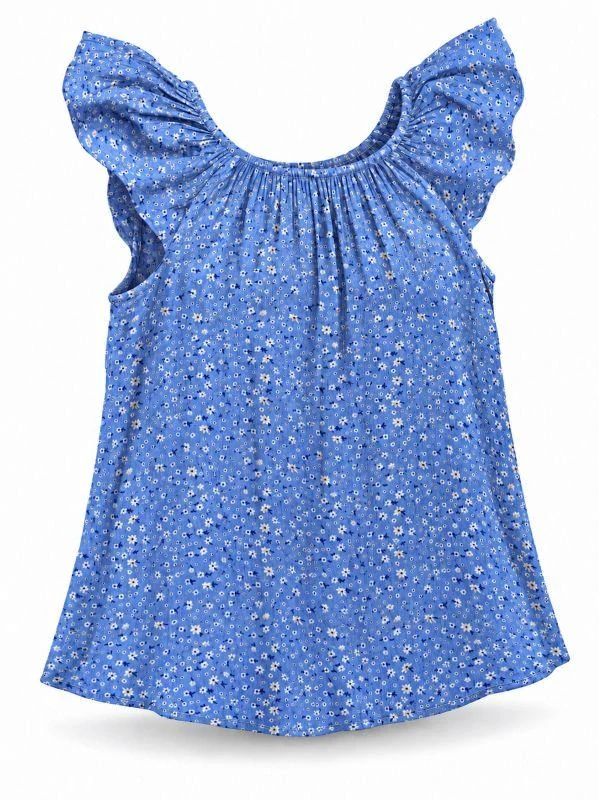 Dívčí modrá letní halenka s květinami, vel. 158 – Primark