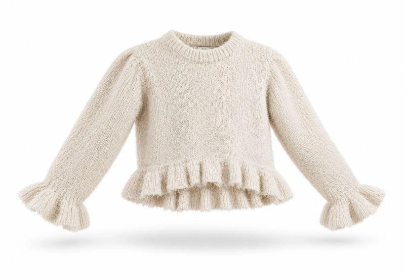 Dívčí chlupatý svetr, vel. 116 - River Island