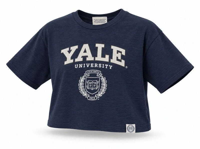 Dívčí crop tričko Yale University – velikost 134 - Primark