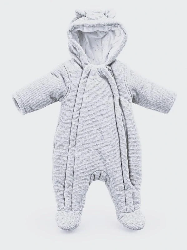 Kojenecká vyteplená kombinéza first size s oušky - George