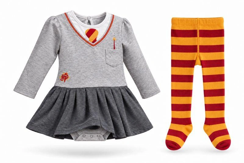 Dívčí komplet Harry Potter, vel. 80–86 – body se sukýnkou a punčocháče - George