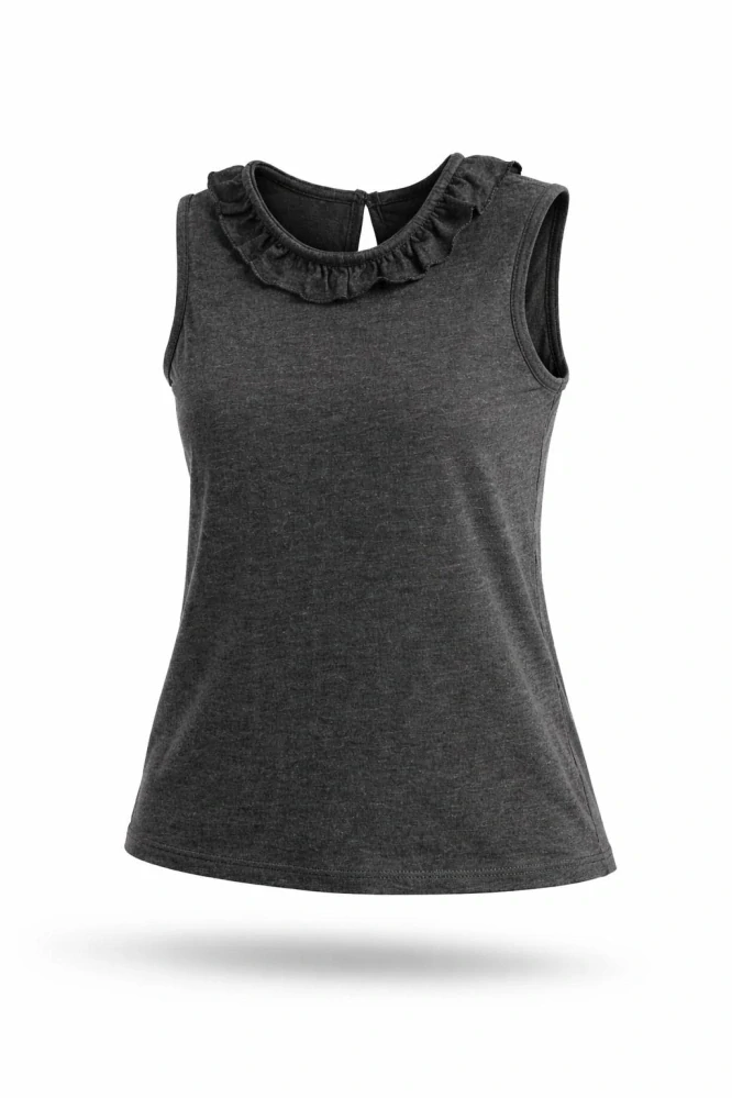 Bavlněné tílko s kanýrem – černé, velikost 98 - H&M