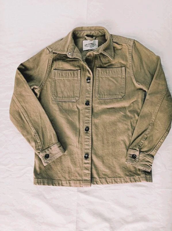 Dětská silná džínová košile – khaki, vel. 158 - M&S