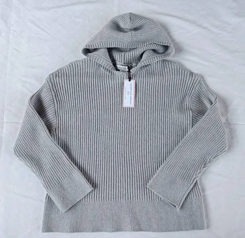 Světle šedý svetr s kapucí, vel. 164 - Cupcakes & Cashmere