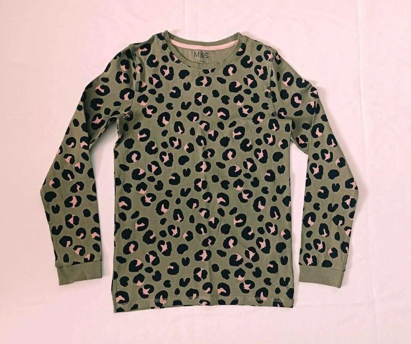 Dívčí bavlněné triko, vel. 140, khaki - M&S