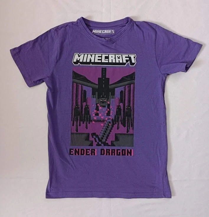 Chlapecké triko s motivem Minecraft, fialové, velikost 146 - Primark
