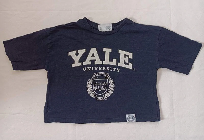 Dívčí crop tričko Yale University – velikost 134 - Primark