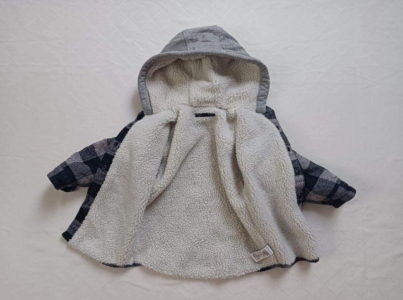 Chlapecká károvaná košilová bunda s kožíškem, vel. 98 - Next