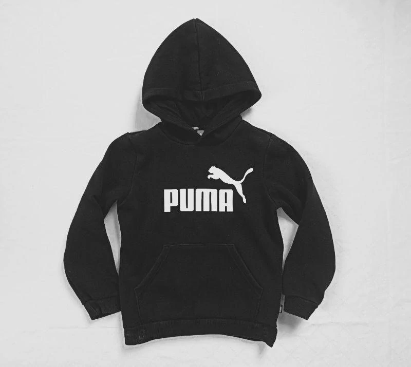 Chlapecká černá mikina s kapucí, vel. 128 - Puma