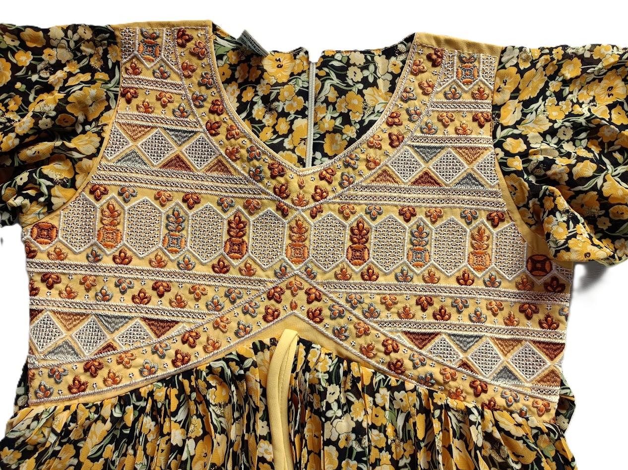 Boho šaty s dvojitou podšívkou, vel. 32 (cca 152) - Sogo