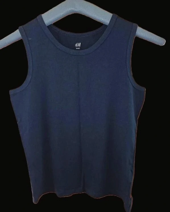 Bavlněné tílko – tmavě modré, velikost 134/140 - H&M