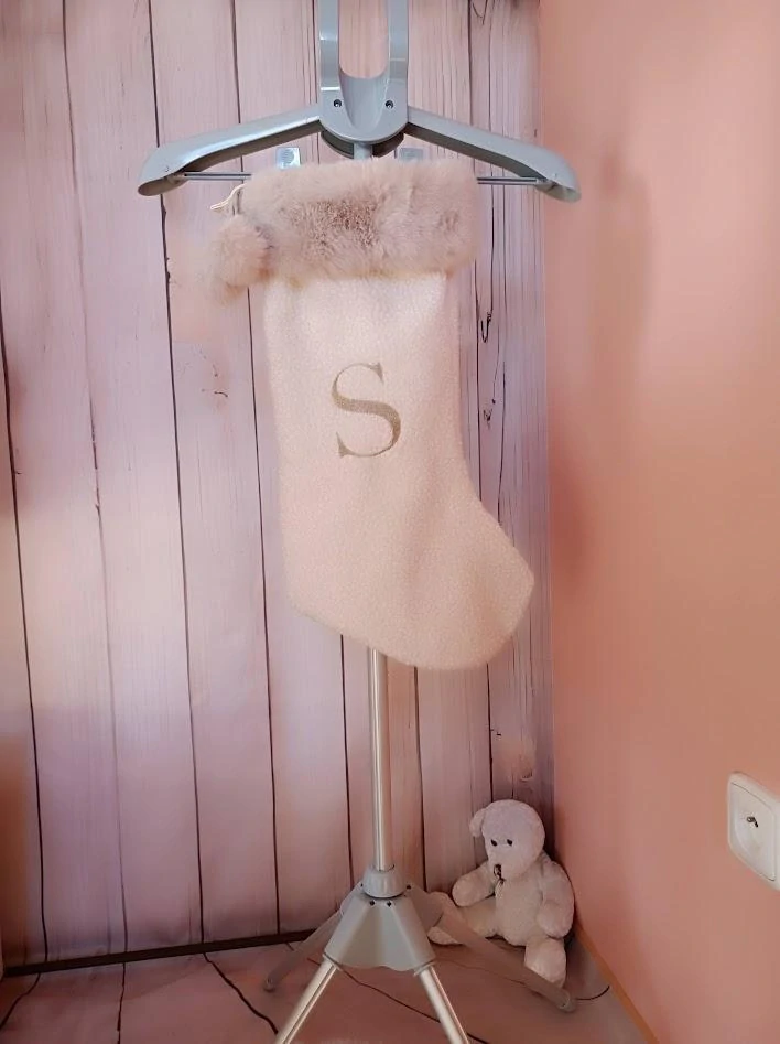 vánoční bota - ponožka s kožešinou