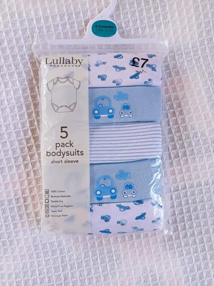 sada - 5ks bavlněné body - Lullaby