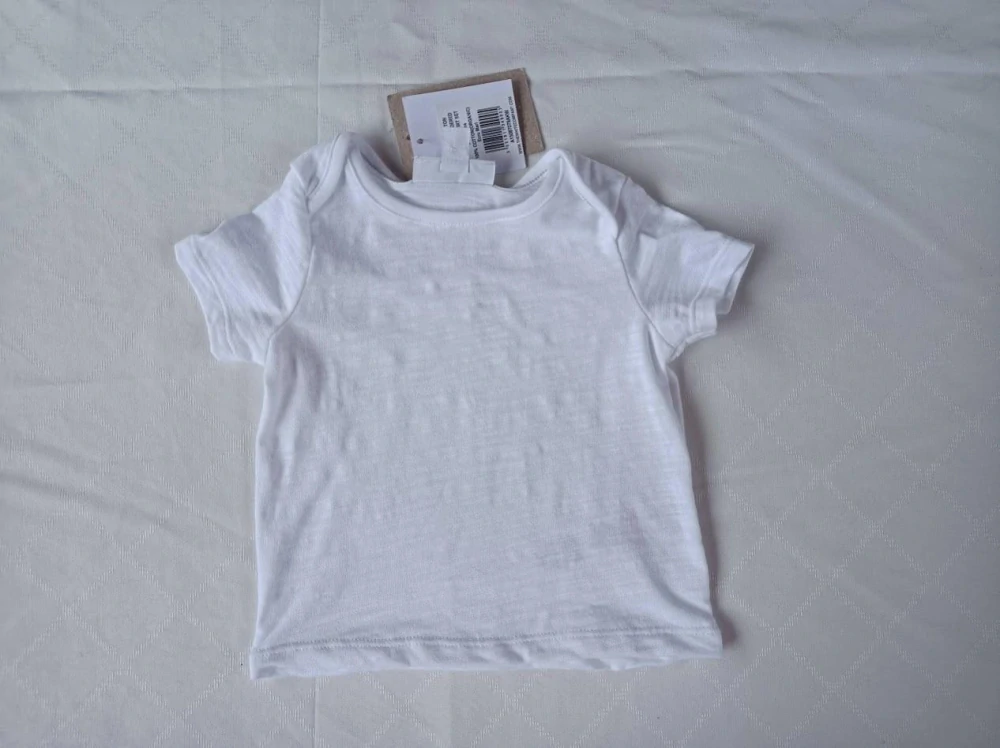 bílé bavlněné triko s krátkým rukávem - The white company