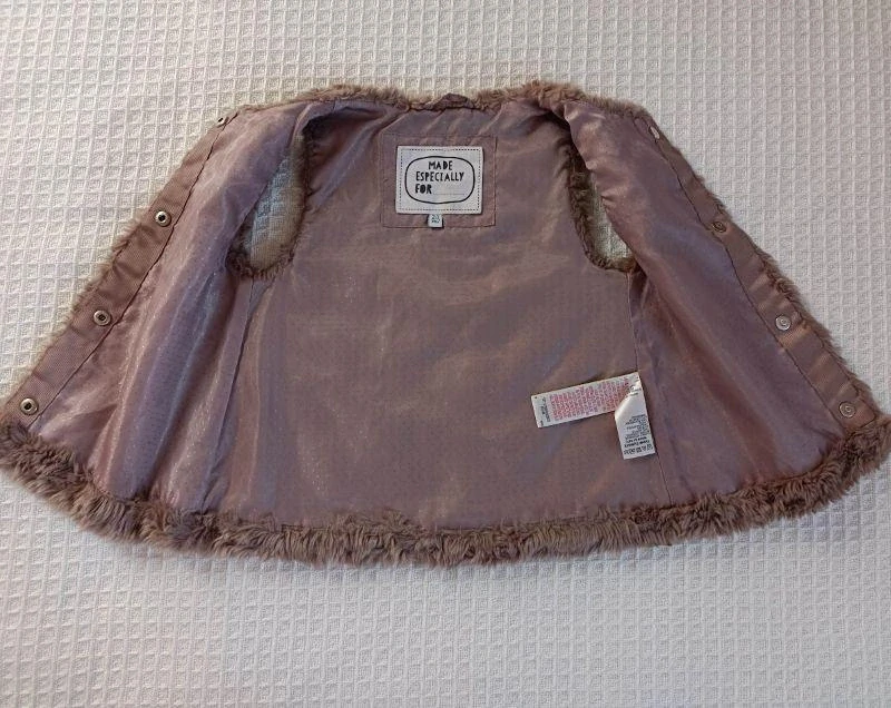 Slabší kožíšková vesta, vel. 98 – M&S