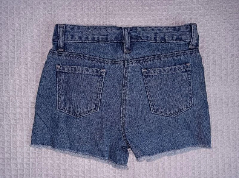 Dívčí džínové kraťasy s růžovými flitry, vel. 7 let - I Love Girlswear