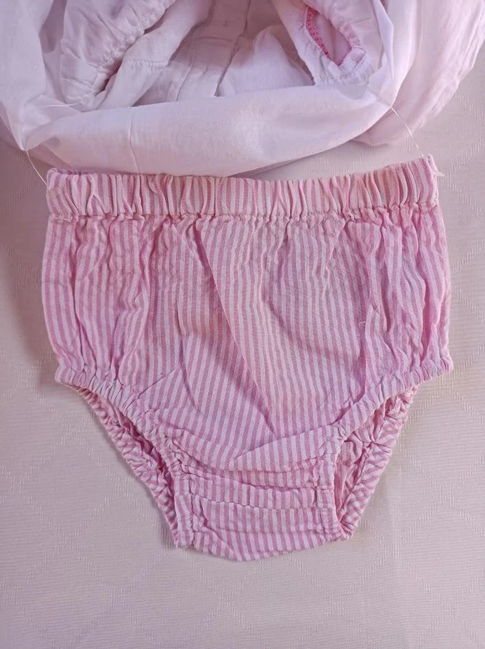 komplet - vyšívané šaty a kalhotky - JoJo Maman