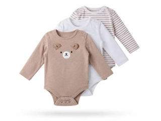 Bavlněná rostoucí body s dlouhým rukávem 3 ks - Primark
