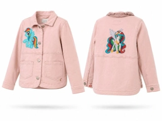 Světle růžová džínová bunda s nášivkami My Little Pony, velikost 116 - Joules