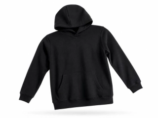Černá tepláková mikina s kapucí, vel. 146/152 - H&M