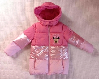 Zimní prošívaná bunda Minnie Mouse – růžová, vel. 122 - Disney