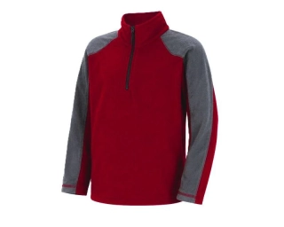 Chlapecká fleecová mikina – červená/šedá, vel. 9–10 let - Mountain Warehouse