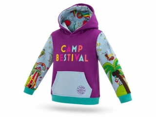 Dětská tepláková mikina klokanka, French terry, vel. 5–6 let - Camp Bestival