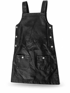 Dívčí černá koženková laclová sukně, vel. 9 let - I Love Girlswear