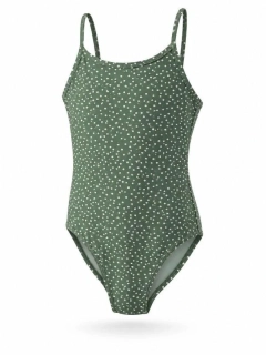 Dívčí jednodílné plavky s puntíky – vel. 110–116 - H&M