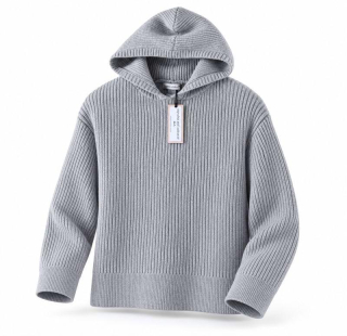 Světle šedý svetr s kapucí, vel. 164 - Cupcakes & Cashmere