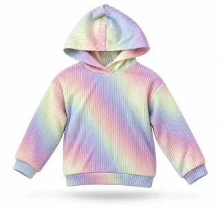 Dívčí duhová mikina s kapucí, vel. 134 - H&M