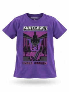 Chlapecké triko s motivem Minecraft, fialové, velikost 146 - Primark