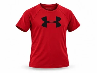 Chlapecké červené sportovní triko, cca 122-128 - Under Armour
