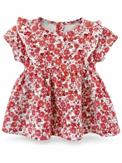Kojenecké kytičkované bavlněné šaty – vel. 0–3 měsíce - Babylove