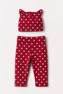 bavlněný komplet - rostoucí legíny a čepička s oušky - H&M