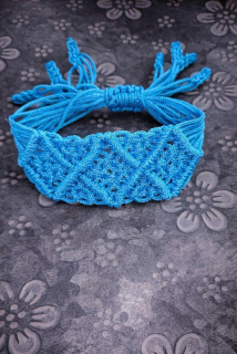 macramé náramek široký