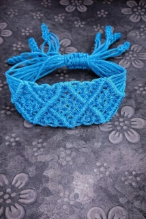 macramé náramek široký