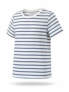 bavlněné triko, smetanové s modrými proužky, velikost 158 - Primark